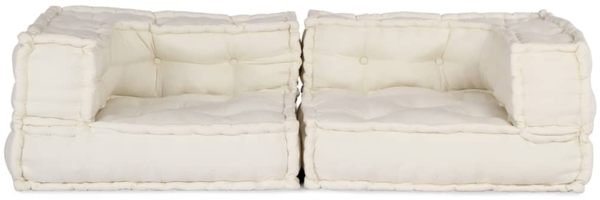 vidaXL 2-Sitzer-Modulsofa Creme 140x70x36 cm Stoff 4019024