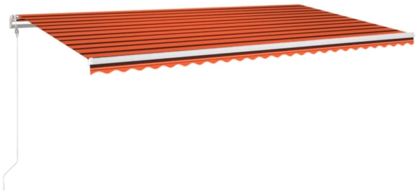 Automatische Markise mit LED & Windsensor 600x300 cm Orange/Braun