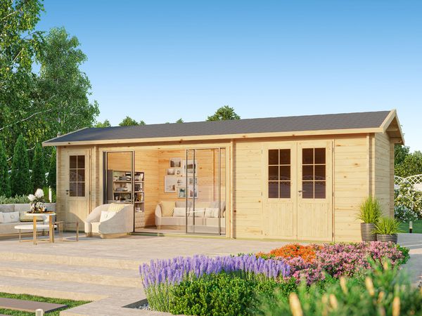 Fjordholz Gartenhaus Modell Mikelli 70 Grau