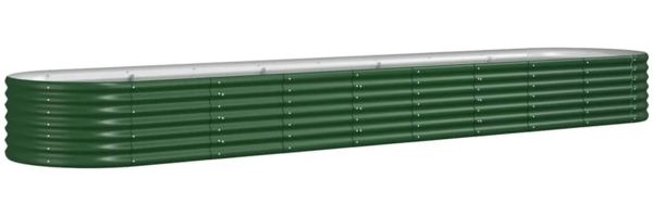 vidaXL Hochbeet Verzinkter Stahl 368x80x36 cm Grün 318928