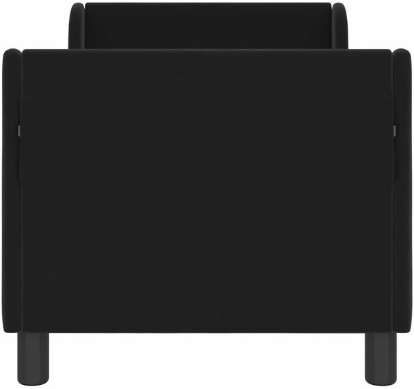 vidaXL Kinderbettgestell mit Kopfteil Schwarz 70 x 140 cm Samt 42010849 Bild 5