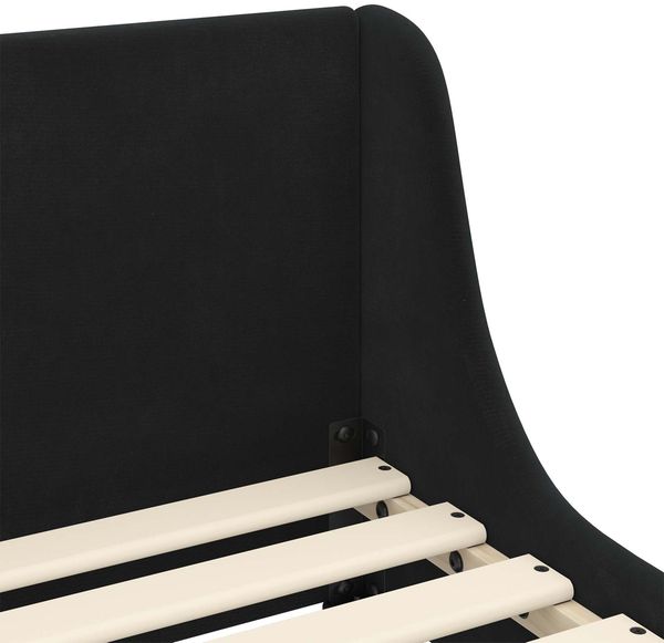vidaXL Kinderbettgestell mit Kopfteil Schwarz 70 x 140 cm Samt 42010849 Bild 7