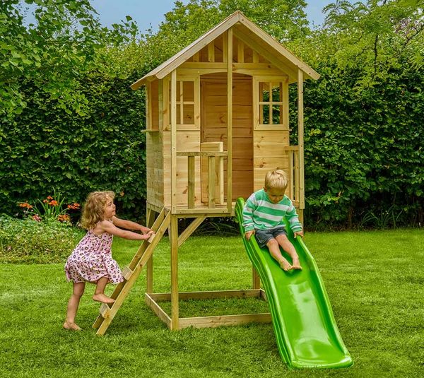 Zwerkules Villa 1 | Kinder Stelzenhaus mit Rutsche