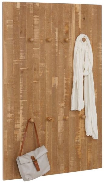 OTTO home Garderobenpaneel Rondo, mit 8 massivem Holzhaken, im Shabby-Look, Breite 75 cm