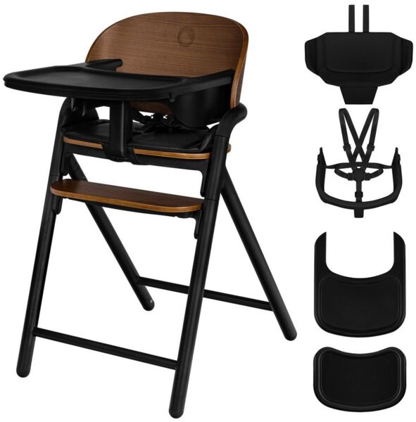 lionelo Hochstuhl CELIA (3-in-1-Hochstuhl Komplettset), 3in1/Einhandverstellung/Kunstleder/Tablett/Babyset enthalten