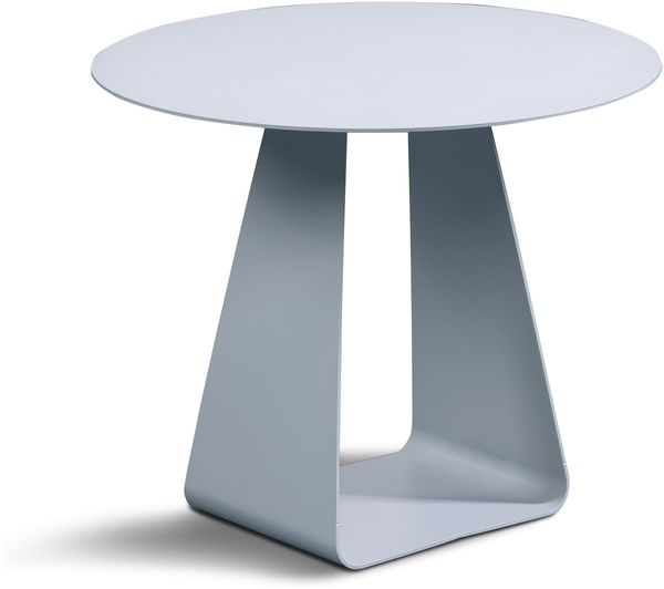 Beistelltisch >Freddy 1< in grau, Metall grau pulverbeschichtet - 38x45cm (HxD)