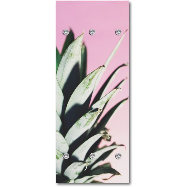 Queence Garderobe - "Inese" Druck auf hochwertigem Arcylglas inkl. Edelstahlhaken und Aufhängung, Format: 50x120cm