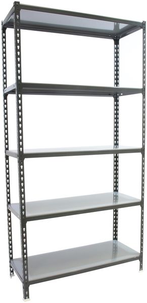 Simon Rack Schwerlastregal, 1800 x 900 x 400 mm, Bis 180 kg Belastbar, 5 Verstellbare Ablagen, Kellerregal, Lagerregal, Anthrazit/Verzinkt - Simonclick