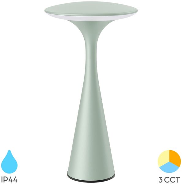 LED Tischlampe Touch Dimmbar mit Akku Tischleuchte Innen/Aussen Farbwahl CCT USB grün