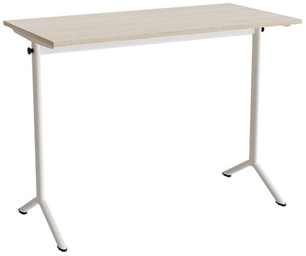 Schultisch Atlas 1130 1200x600 mm HPL-Hochdrucklaminat weißes Gestell