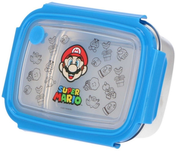 Super Mario Aluminium Brotdose für Kinder Lunchbox für Schule und Freizeit