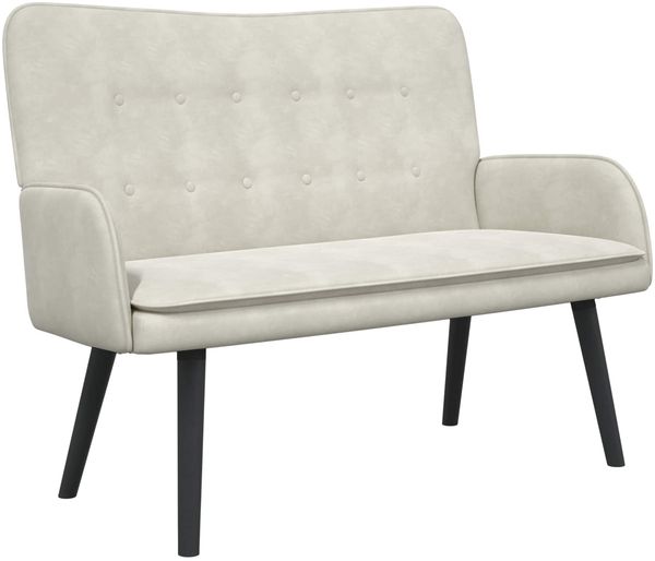 vidaXL 2-Sitzer Sofa Creme 115 x 61 x 87 cm Samt (V) 42028920 Bild 2