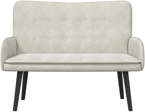 vidaXL 2-Sitzer Sofa Creme 115 x 61 x 87 cm Samt (V) 42028920 Bild 4