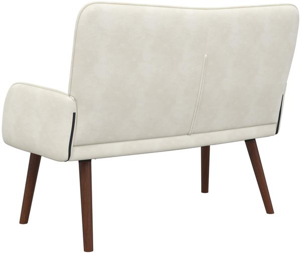 vidaXL 2-Sitzer Sofa Creme 115 x 61 x 87 cm Samt (V) 42028920 Bild 6