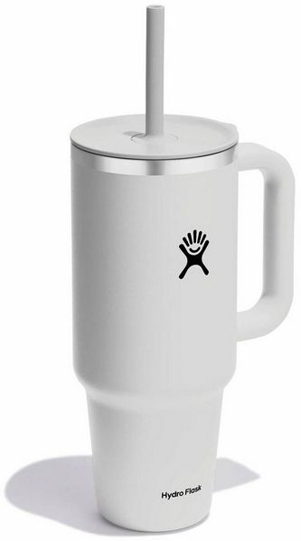 Hydro Flask Thermobecher All Around Travel Tumbler in den Größen 24 oz/ 32 oz / 40 oz, 1-tlg, Edelstahl, Thermo Cup mit Strohhalm, 709 ml/ 946 ml/ 1182 ml