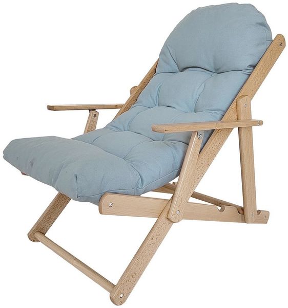 HOMCOM Relaxsessel mit Leinenoptik (Ruhesessel, 1-St, Klappbar Polstersessel), für Wohnzimmer, Buchenholz, 71 x 89 x 96 cm Hellgrau