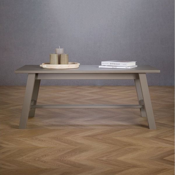 IDIMEX Couchtisch LUZERNA, Wohnzimmertisch 45x60 cm aus Massivholz, moderer Sofatisch grau