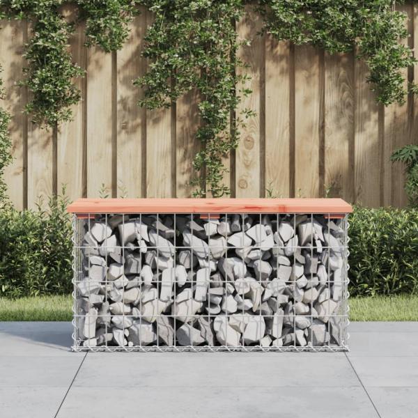 vidaXL Gartenbank aus Gabionen 83x31,5x42 cm Massivholz Douglasie 834348