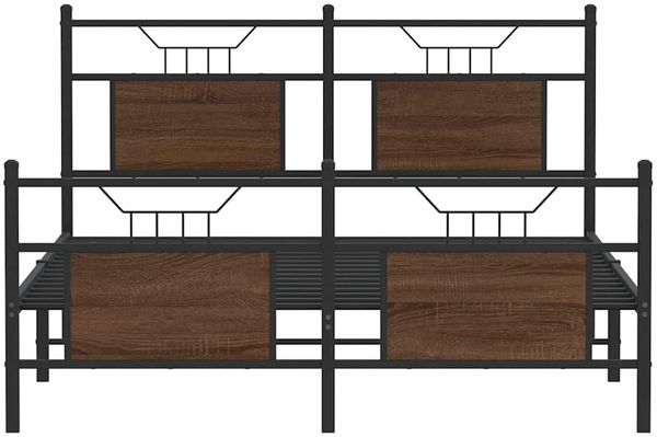vidaXL Bettgestell ohne Matratze Braun Eiche 140x190 cm Holzwerkstoff 4106859 Bild 6