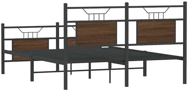 vidaXL Bettgestell ohne Matratze Braun Eiche 140x190 cm Holzwerkstoff 4106859 Bild 8