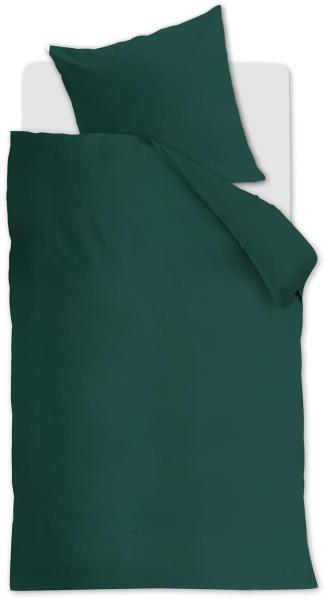 Beddinhouse 100% Organic cotton, 30x30/76x68, 144TC Bettwäsche Organic Basic Dark Green 155X220 155 x 220 cm + 1x 80 x 80 cm 1 Bettbezug, 1 Kissenbezug Dunkelgrün