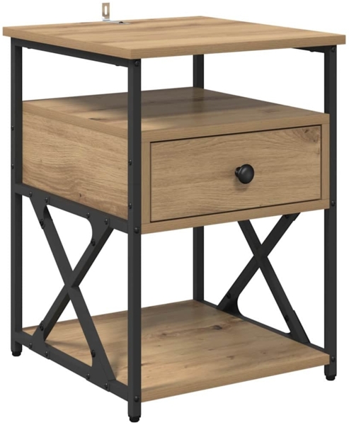 vidaXL Nachttisch Artisan-Eiche 40 x 42 x 55 cm Holzwerkstoff 881883