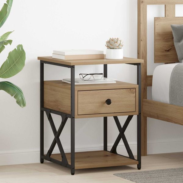 vidaXL Nachttisch Artisan-Eiche 40 x 42 x 55 cm Holzwerkstoff 881883