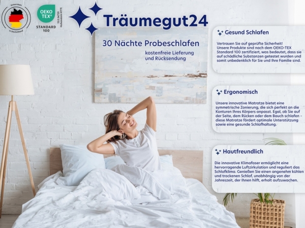 AquaFlex® 12 cm Matratze 90 x 200 cm Härtegrad H2 : 12 cm : H2 : 90 x 200 cm Bild 6