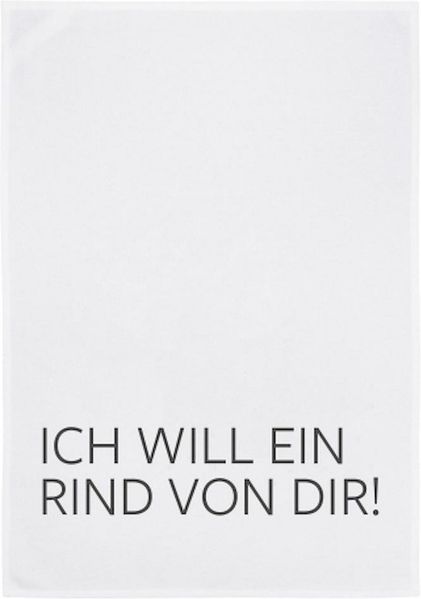 17,30 Hamburg Geschirrtuch ICH WILL EIN RIND VON DIR, (1-tlg), 50x70cm, Siebdruck
