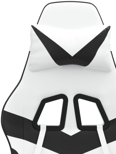 vidaXL Gaming-Stuhl Drehbar Weiß und Schwarz Kunstleder 349553 Bild 8