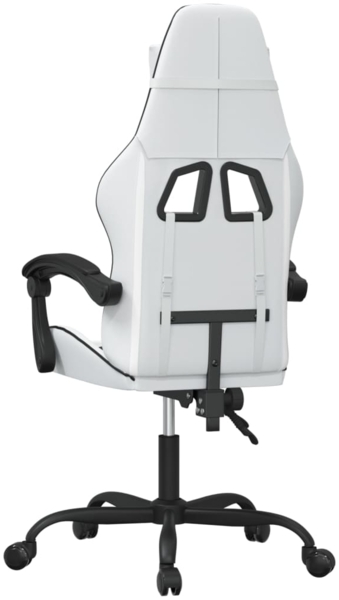 vidaXL Gaming-Stuhl Drehbar Weiß und Schwarz Kunstleder 349553 Bild 4
