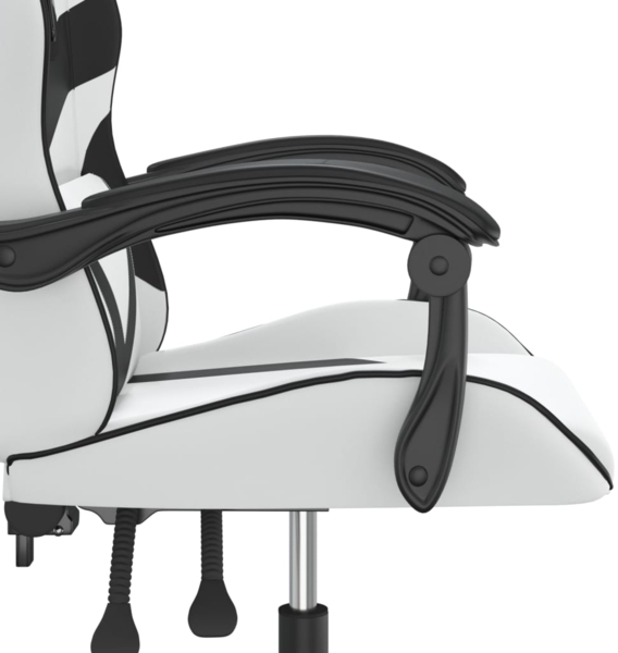 vidaXL Gaming-Stuhl Drehbar Weiß und Schwarz Kunstleder 349553 Bild 6