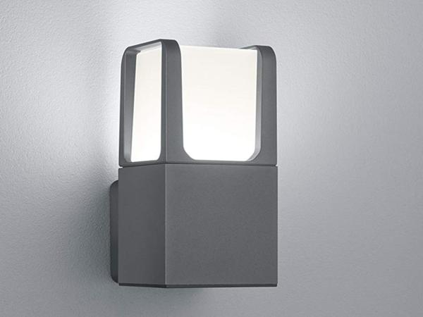LED Außenleuchte Wandlampe, Alu, anthrazit matt, IP54, 650lm