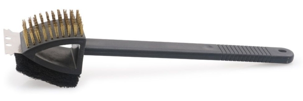 TrendLine 3in1 Grillreiniger, Edelstahl Schwarz, 38 cm