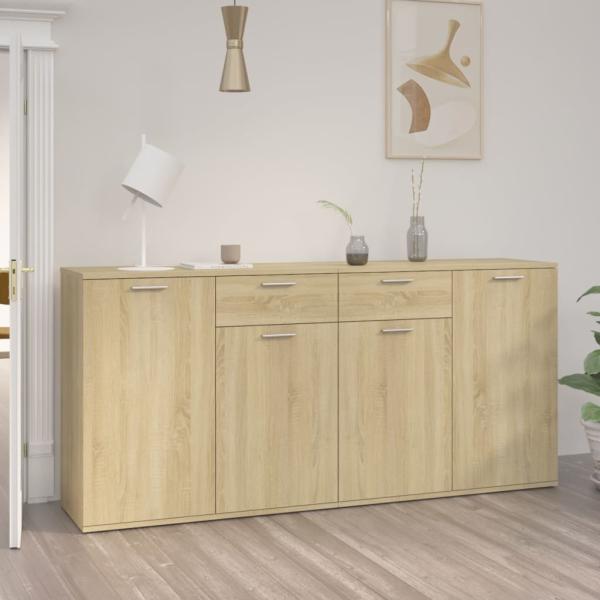 Sideboard 160x36x75 cm, Holzwerkstoff Sonoma