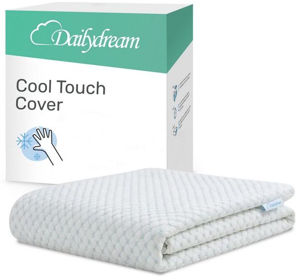 Dailydream Matratzentopper Cover Cool Touch 90x200 | Khlender Ersatzbezug fr Topper | SENSICE?-Technologie | rutschfest, atmungsaktiv & waschbar | 60% Polyester, 40% Viskose | OEKO-TEX zertifizie