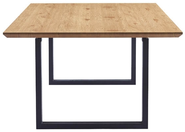 HOME DELUXE Essgruppe Eckig AVENCIA inkl. U-Fuß - 240 x 120 cm Light Oak 6 Stühle Creme Bild 7