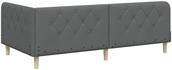 vidaXL Eckbettgestell Dunkelgrau 100 x 200 cm Stoff 3394126 Bild 9