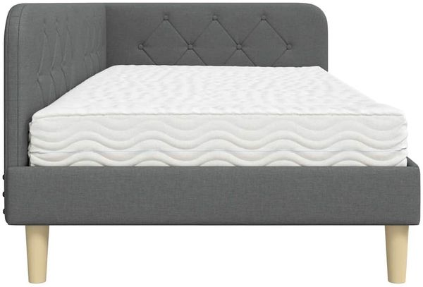 vidaXL Eckbettgestell Dunkelgrau 100 x 200 cm Stoff 3394126 Bild 8