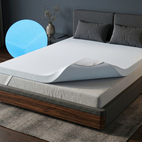 Arensberger Matratzen Topper LUXURY, 180x200cm, Gelschaum und Memory Gel Foam Matratzentopper, waschbar, geeignet für Federkern & Matratzen, Höhe 10cm