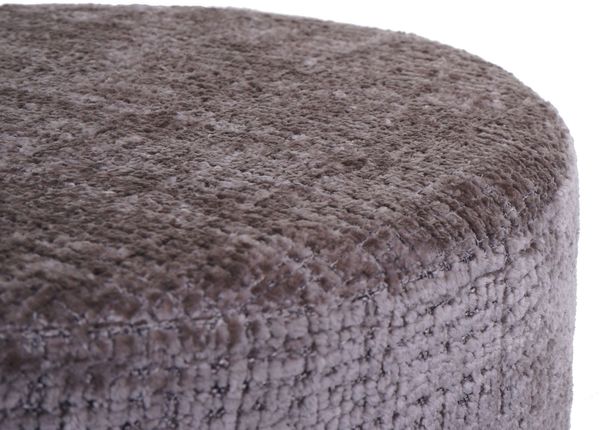 Hocker HWC-C22, Sitzhocker Schminkhocker, höhenverstellbar drehbar Ø 37cm Stoff Chenille (465g/m²) FSC® ~ braun Bild 5