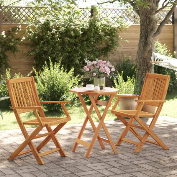 vidaXL 3-tlg. Bistro-Set Klappbar Massivholz Akazie 3295250