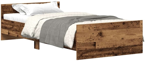 vidaXL Bettgestell ohne Matratze Altholz-Optik 75x190 cm Holzwerkstoff 862310