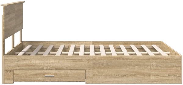vidaXL Bettrahmen mit Kopfteil Sonoma-Eiche 140 x 190 cm Holzwerkstoff 3410897 Bild 9