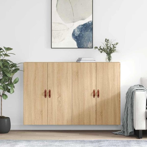 vidaXL Wandschränke 2 Stk. Sonoma-Eiche 69,5x34x90 cm 3195598