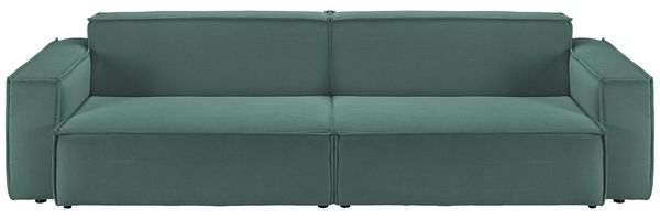 KAWOLA Sofa SAMU 2-Sitzer Feincord grün 72 x 106 x 236 cm