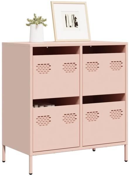 vidaXL Sideboard Rosa 68x39x73,5 cm Kaltgewalzter Stahl 851257