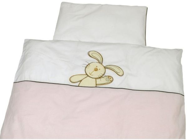 Be Be's Collection Bettwäsche 'Hasi' 80x80 cm rosa