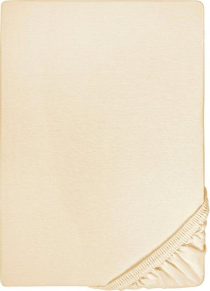 biberna Jersey-Elastic-Topper-Spannbetttuch, champagner, 1 x 140 x 200 cm - 160x220 cm