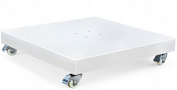 Ampelschirm Schirmständer mit Rollen Beton / Fliesen weiss 120kg 80x80cm Bild 5